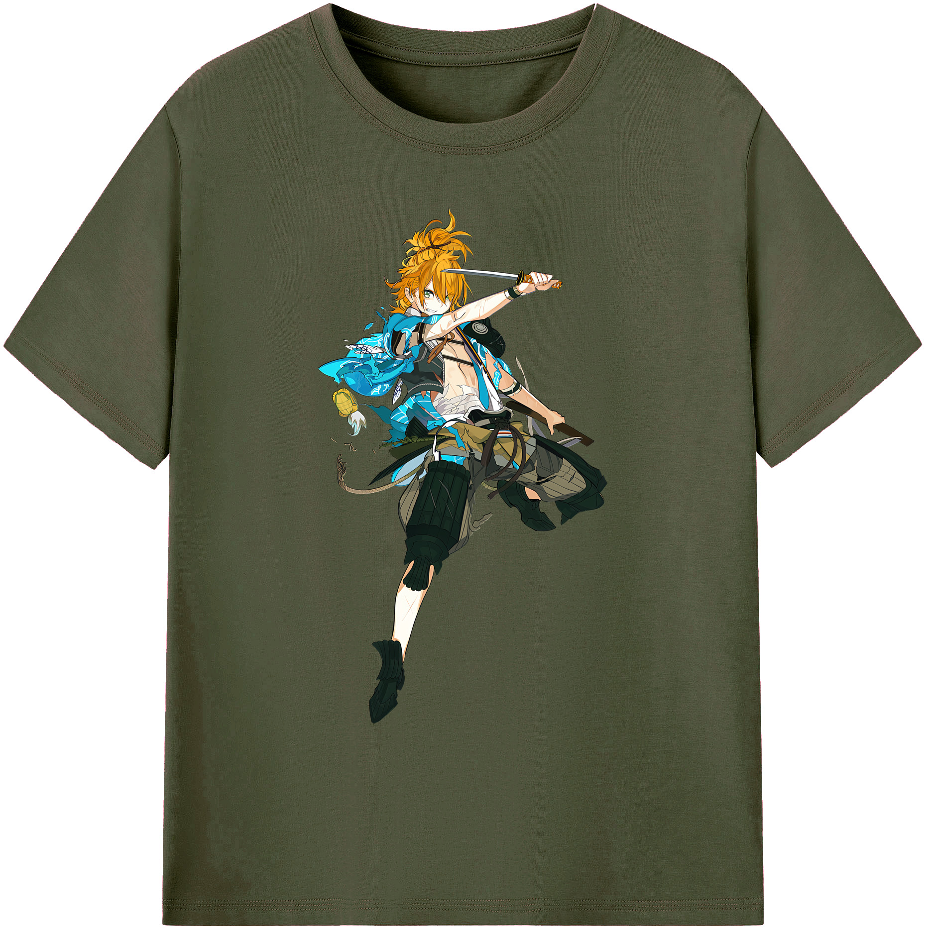 （画像用） 刀剣乱舞 Touken Ranbu 綿100％ メンズ半袖Tシャツ｜肌触りやわらか＆通気性